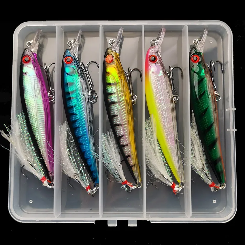 Fishing Hook - 5pcs/box Laser 3D Eyes Bionic Minnow