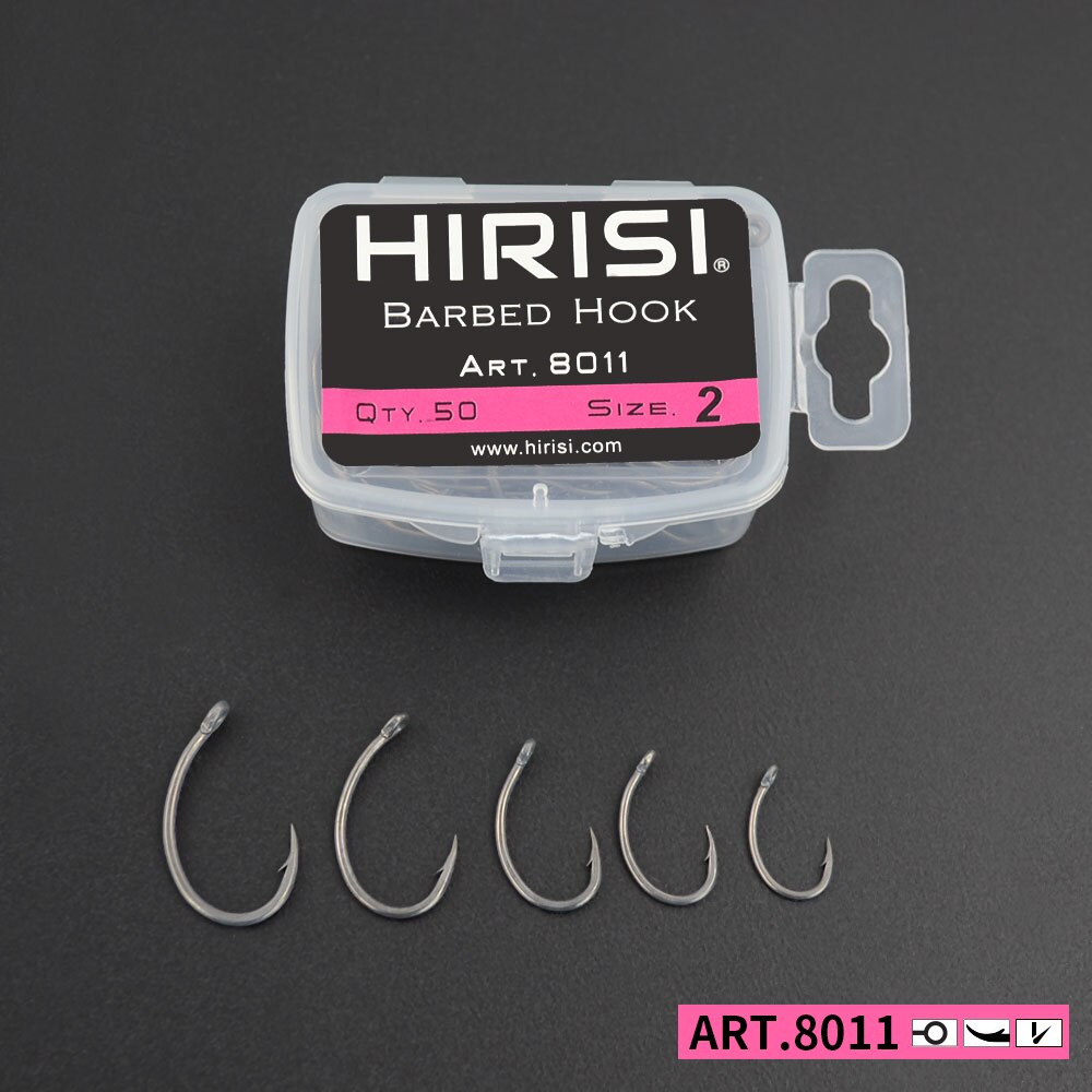 Fishing Hook Barbless - Hirisi Carp Fishing Hooks 50pcs PTFE