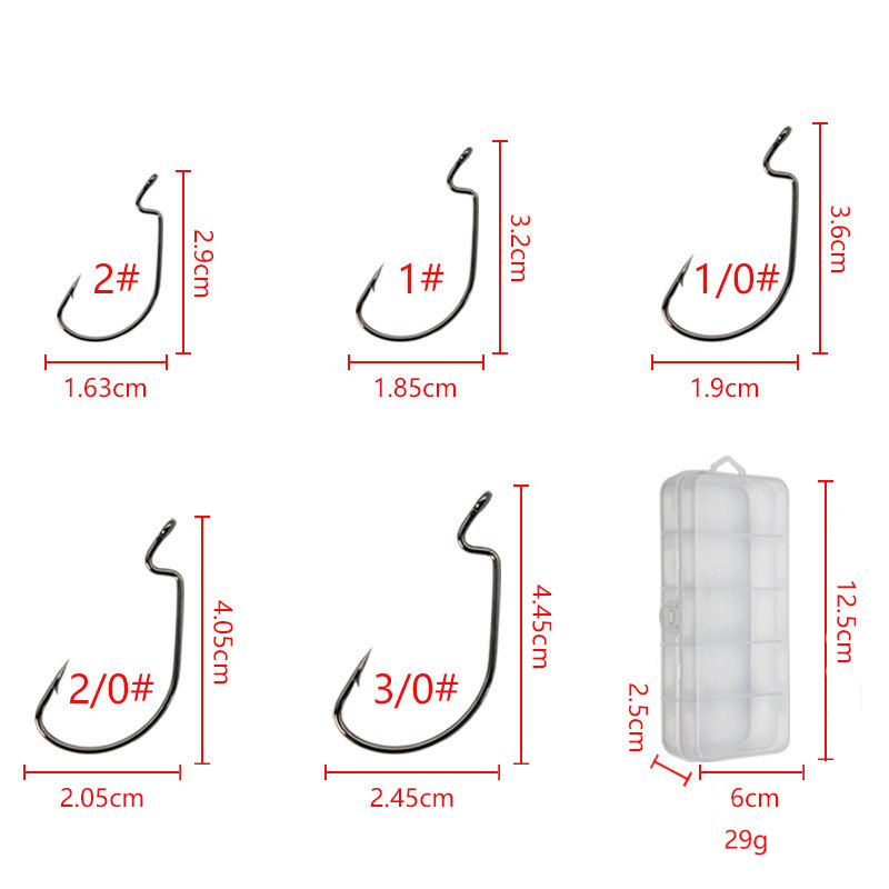 50pcs Wide Worm Hook Carbon St - Fishing Hook Barbless review and price