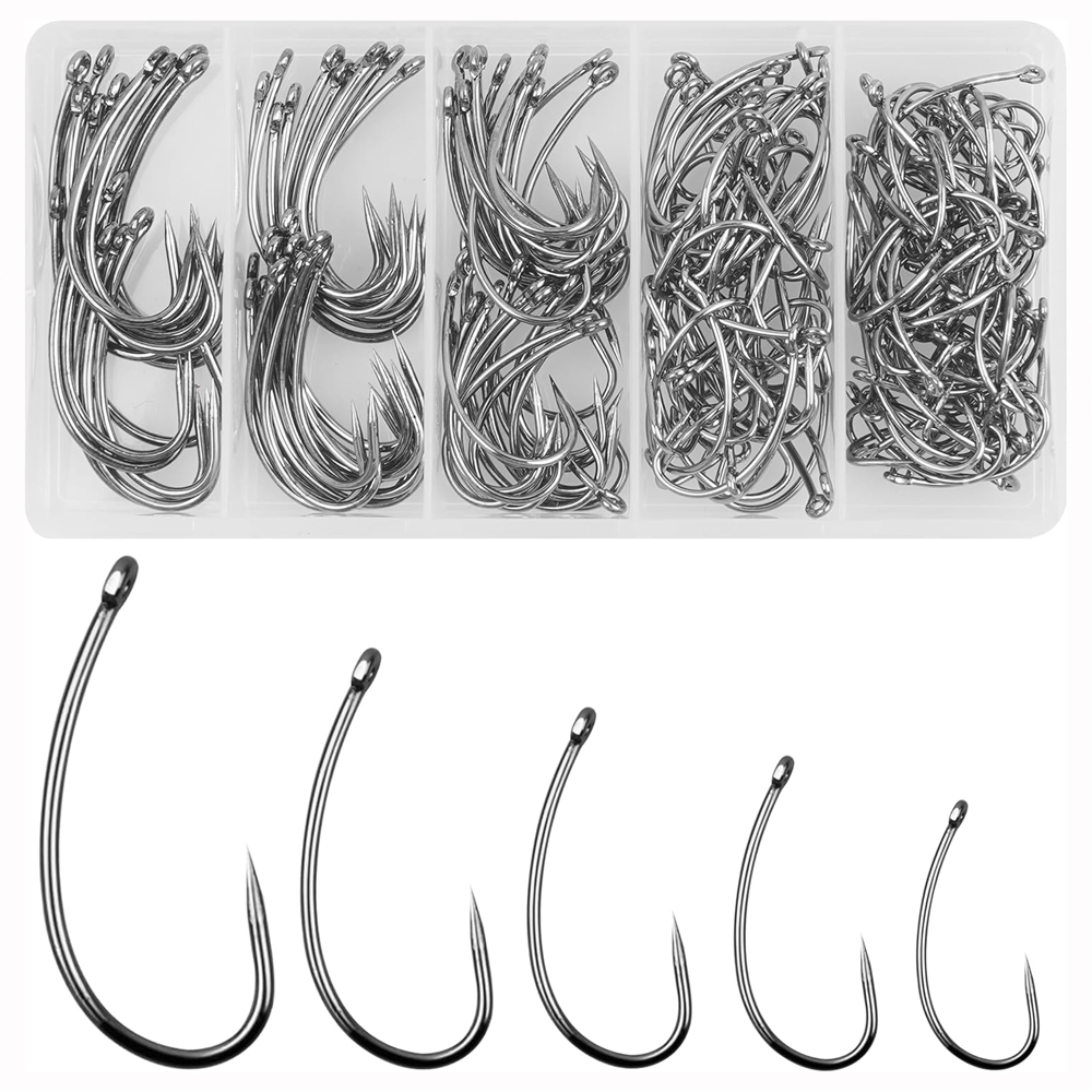 180PCS Barbless Fishing Hooks  - Fishing Hook Barbless review and price