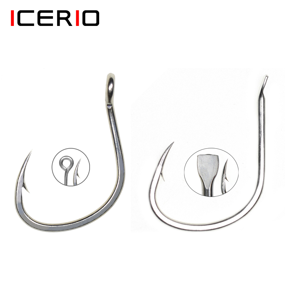 ICERIO 10PCS Matte Tin Coating - Fishing Hook Barbless review and price