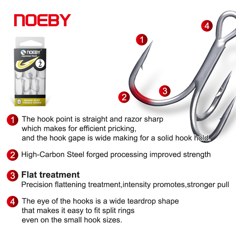 Noeby High Carbon Steel Fishin - Fishing Hook Barbless review and price